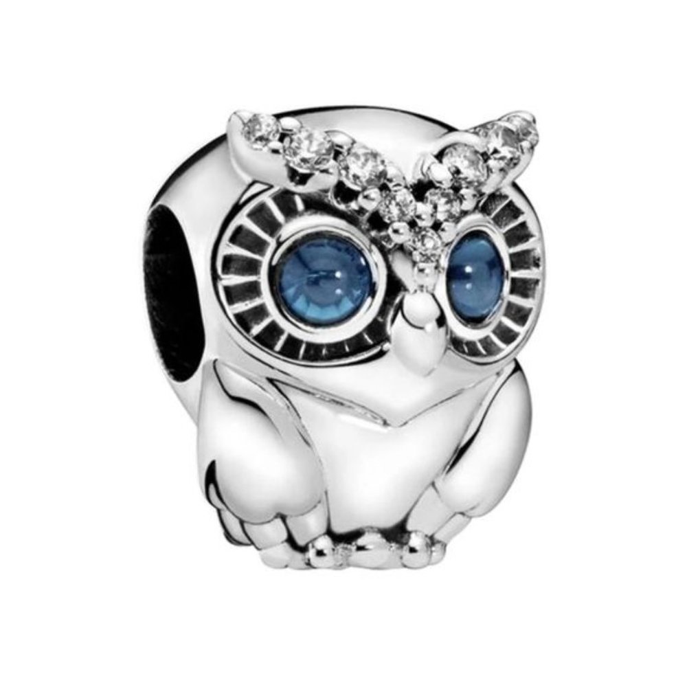 925?Sterling Silver Owl Charm